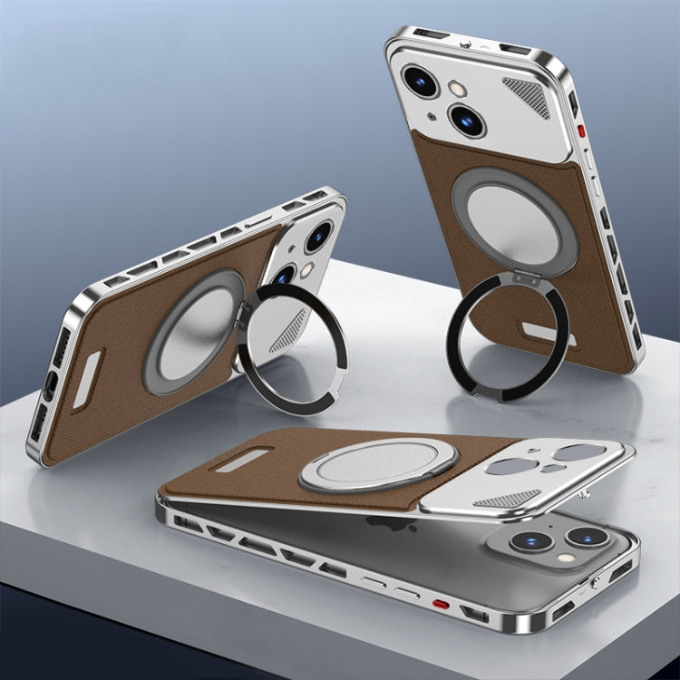 Metal Snap Buckle 360 Degree Rotating MagSafe Magnetic Holder Phone Case, For iPhone 15 Pro Max, For iPhone 15 Pro, For iPhone 15, For iPhone 14