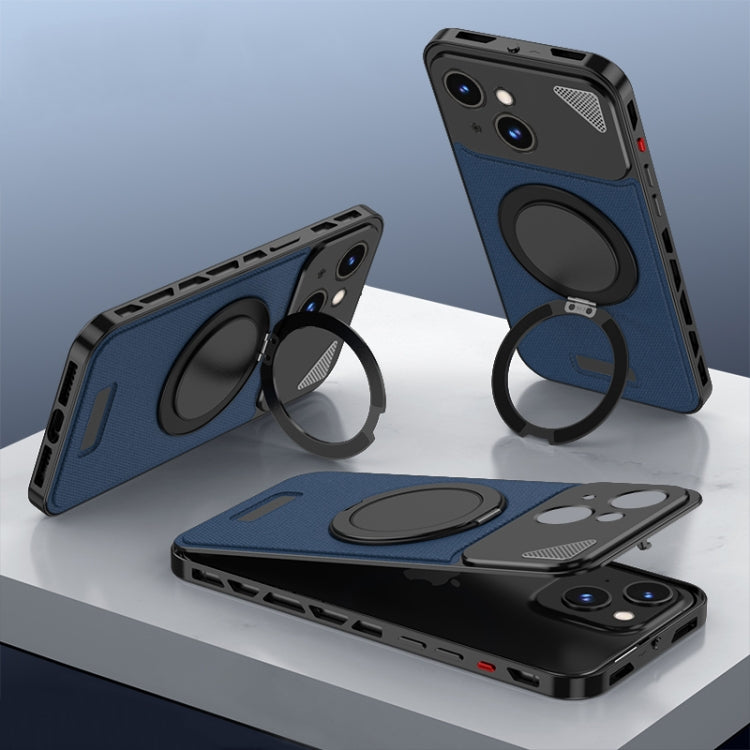 Metal Snap Buckle 360 Degree Rotating MagSafe Magnetic Holder Phone Case, For iPhone 15 Pro Max, For iPhone 15 Pro, For iPhone 15, For iPhone 14