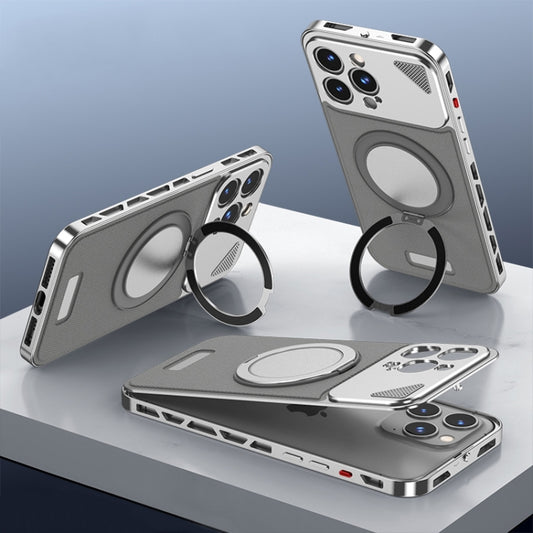 Metal Snap Buckle 360 Degree Rotating MagSafe Magnetic Holder Phone Case, For iPhone 14 Pro, For iPhone 14 Pro Max, For iPhone 13 Pro Max, For iPhone 13 Pro