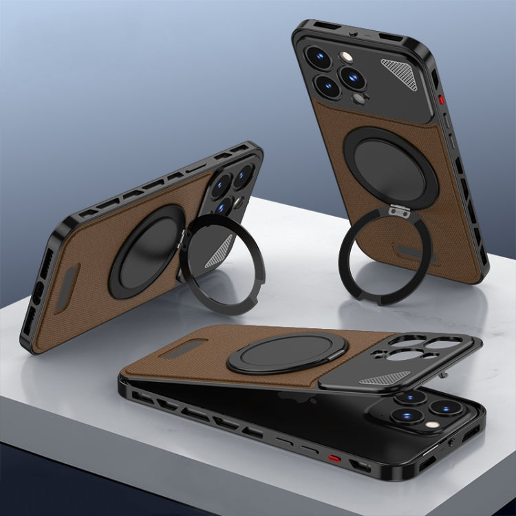 Metal Snap Buckle 360 Degree Rotating MagSafe Magnetic Holder Phone Case, For iPhone 14 Pro, For iPhone 14 Pro Max, For iPhone 13 Pro Max, For iPhone 13 Pro