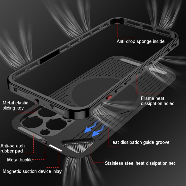 Metal Snap Buckle 360 Degree Rotating MagSafe Magnetic Holder Phone Case, For iPhone 15 Pro Max, For iPhone 15 Pro, For iPhone 15, For iPhone 14