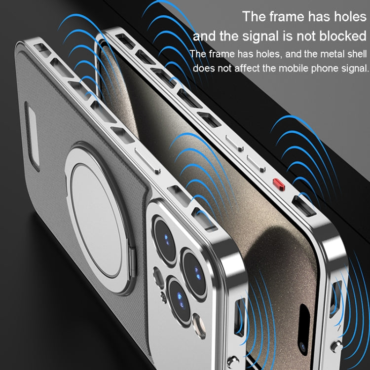 Metal Snap Buckle 360 Degree Rotating MagSafe Magnetic Holder Phone Case, For iPhone 15 Pro Max, For iPhone 15 Pro, For iPhone 15, For iPhone 14