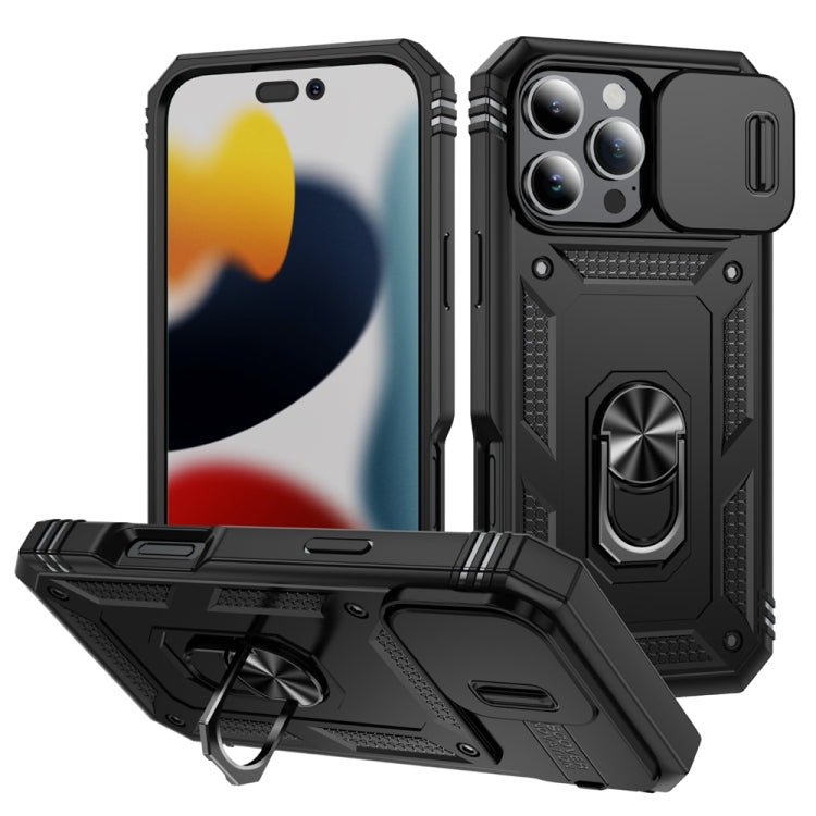 Sliding Camshield TPU + PC Phone Case with Holder, For iPhone 17, For iPhone 17 Air, For iPhone 16 Pro Max
