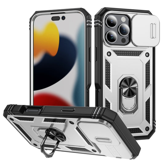 Sliding Camshield TPU + PC Phone Case with Holder, For iPhone 16 Pro, For iPhone 16 Plus, For iPhone 16