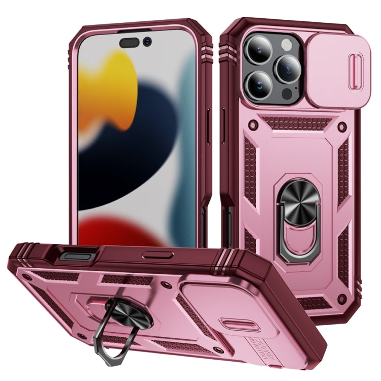 Sliding Camshield TPU + PC Phone Case with Holder, For iPhone 16 Pro, For iPhone 16 Plus, For iPhone 16