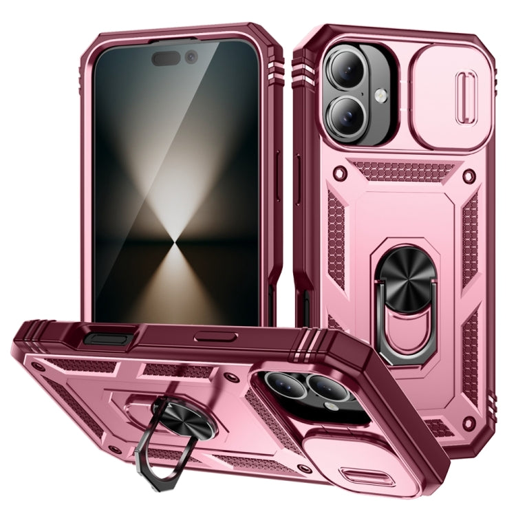 Sliding Camshield TPU + PC Phone Case with Holder, For iPhone 16 Pro, For iPhone 16 Plus, For iPhone 16