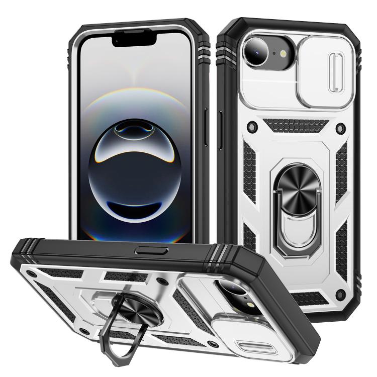 Sliding Camshield TPU + PC Phone Case with Holder, For iPhone 17e / 16e, For iPhone 17 Pro Max, For iPhone 17 Pro