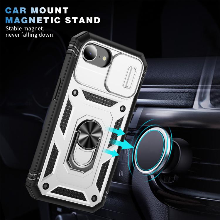 Sliding Camshield TPU + PC Phone Case with Holder, For iPhone 17e / 16e, For iPhone 17 Pro Max, For iPhone 17 Pro