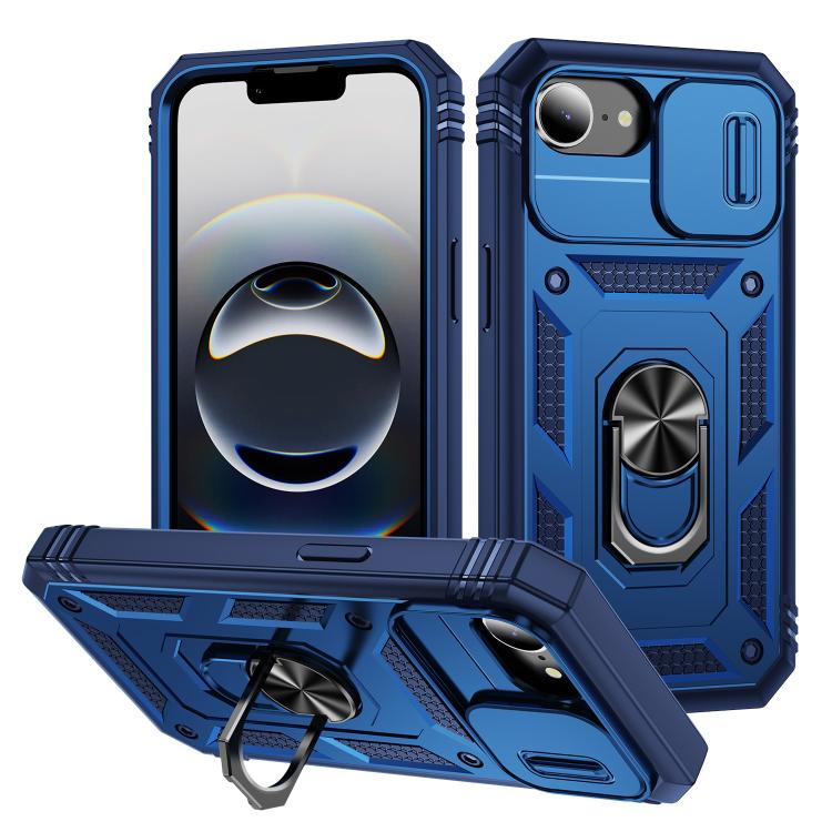 Sliding Camshield TPU + PC Phone Case with Holder, For iPhone 17e / 16e, For iPhone 17 Pro Max, For iPhone 17 Pro