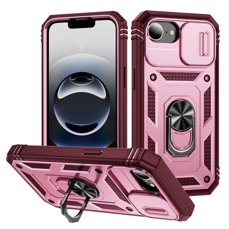 Sliding Camshield TPU + PC Phone Case with Holder, For iPhone 17e / 16e, For iPhone 17 Pro Max, For iPhone 17 Pro