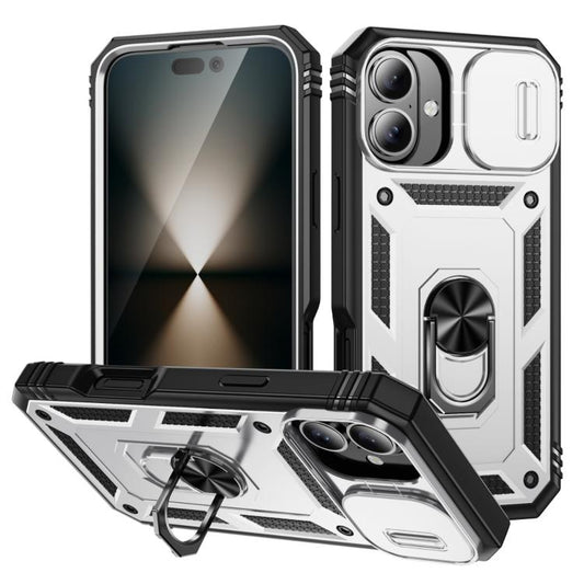 Sliding Camshield TPU + PC Phone Case with Holder, For iPhone 17, For iPhone 17 Air, For iPhone 16 Pro Max