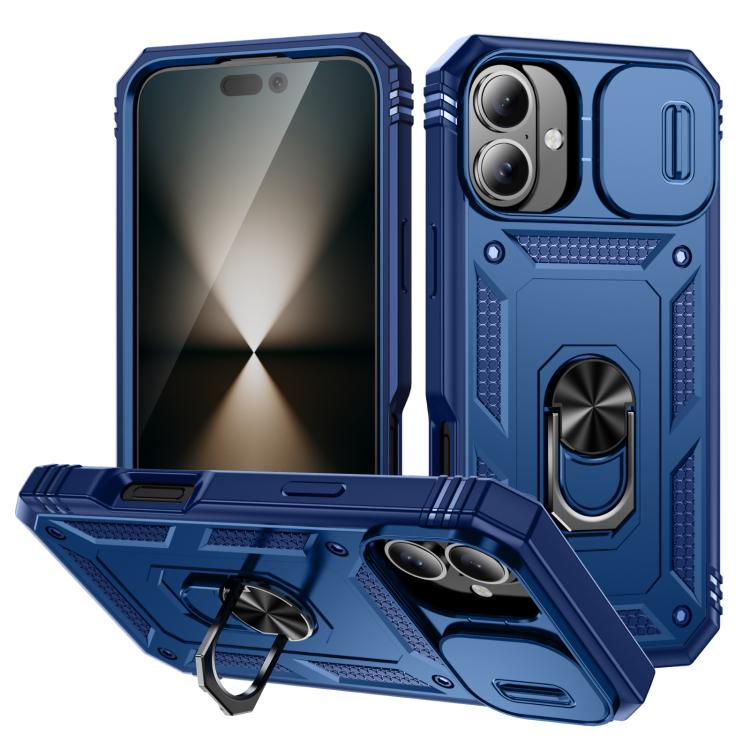Sliding Camshield TPU + PC Phone Case with Holder, For iPhone 17, For iPhone 17 Air, For iPhone 16 Pro Max