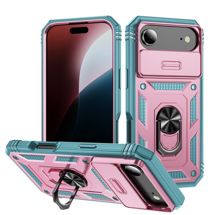 Sliding Camshield TPU + PC Phone Case with Holder, For iPhone 17, For iPhone 17 Air, For iPhone 16 Pro Max