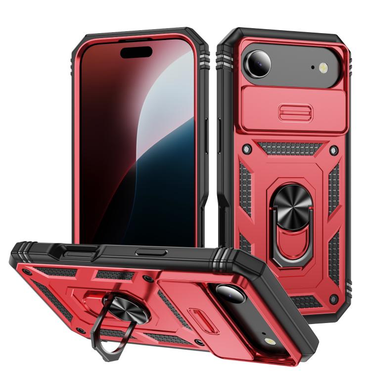 Sliding Camshield TPU + PC Phone Case with Holder, For iPhone 17, For iPhone 17 Air, For iPhone 16 Pro Max