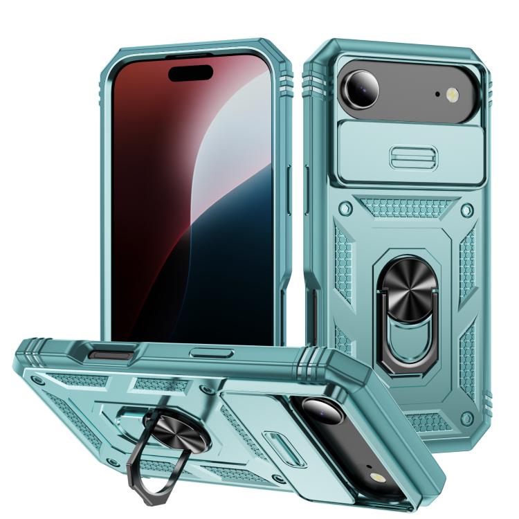 Sliding Camshield TPU + PC Phone Case with Holder, For iPhone 17, For iPhone 17 Air, For iPhone 16 Pro Max