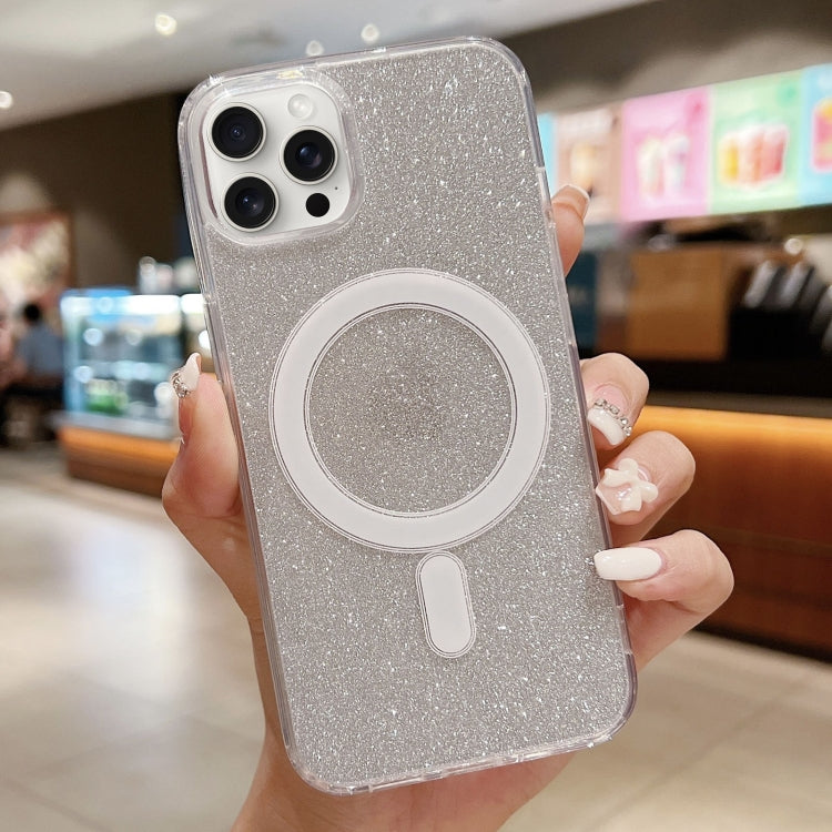 Acrylic Transparent Glitter MagSafe Phone Case, For iPhone 15, For iPhone 14 Plus, For iPhone 14