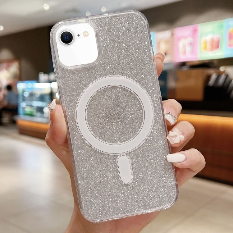 Acrylic Transparent Glitter MagSafe Phone Case, For iPhone 15, For iPhone 14 Plus, For iPhone 14