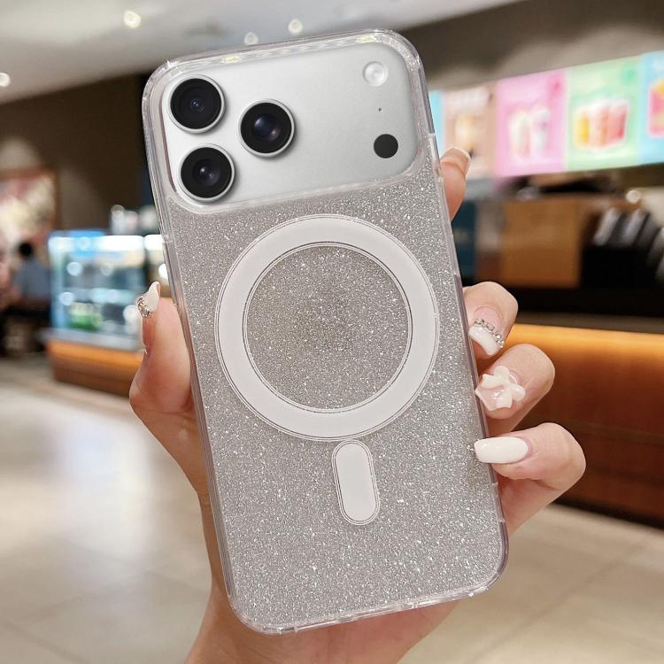 Acrylic Transparent Glitter MagSafe Phone Case, For iPhone 17 Pro Max, For iPhone 17 Pro, For iPhone 17
