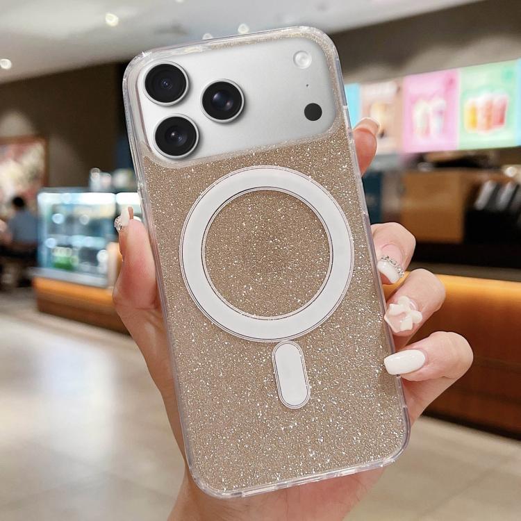 Acrylic Transparent Glitter MagSafe Phone Case, For iPhone 17 Pro Max, For iPhone 17 Pro, For iPhone 17