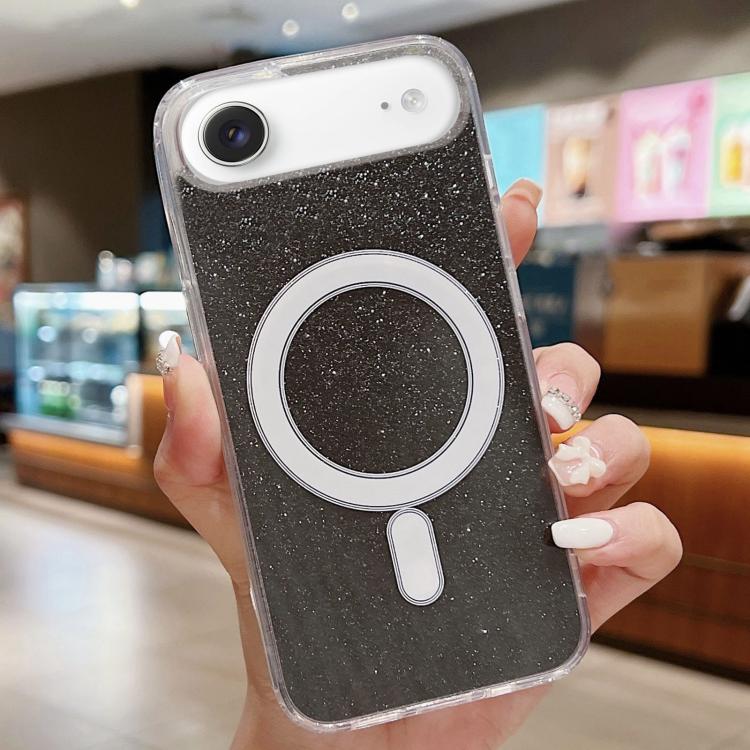 Acrylic Transparent Glitter MagSafe Phone Case, For iPhone Air, For iPhone 16e, For iPhone 16 Pro Max