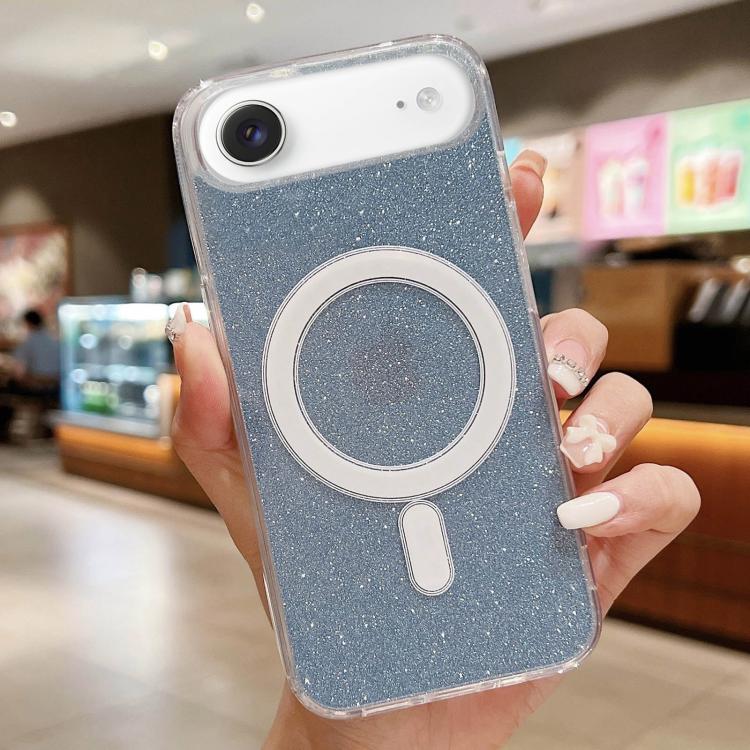 Acrylic Transparent Glitter MagSafe Phone Case, For iPhone Air, For iPhone 16e, For iPhone 16 Pro Max