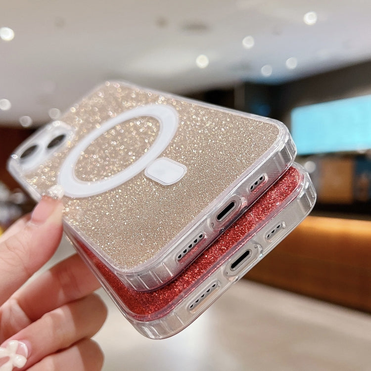 Acrylic Transparent Glitter MagSafe Phone Case, For iPhone 15, For iPhone 14 Plus, For iPhone 14