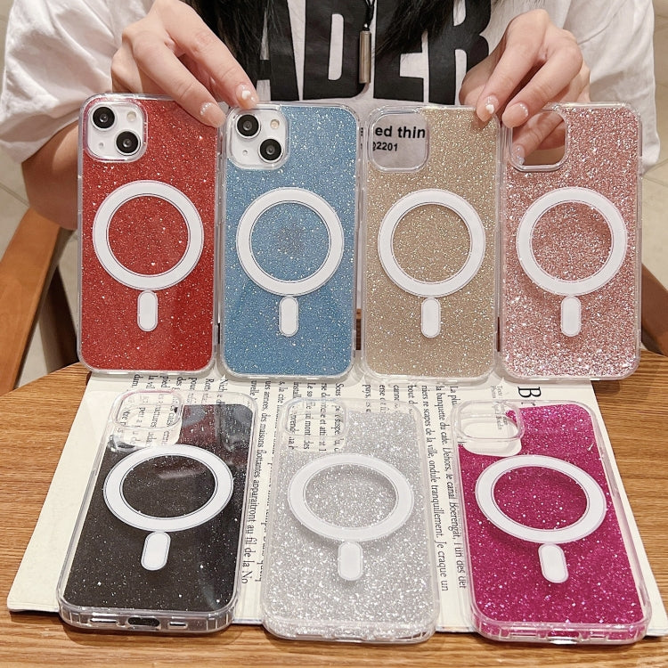 Acrylic Transparent Glitter MagSafe Phone Case, For iPhone 15, For iPhone 14 Plus, For iPhone 14