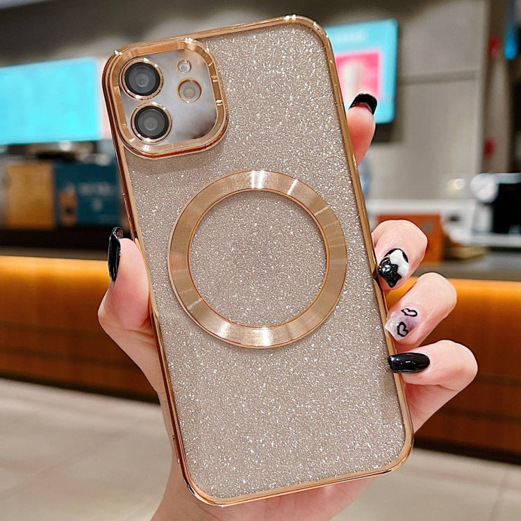 Electroplating Pure Color Glitter Powder MagSafe Phone Case, For iPhone 12, For iPhone 12 Pro Max, For iPhone 12 Pro