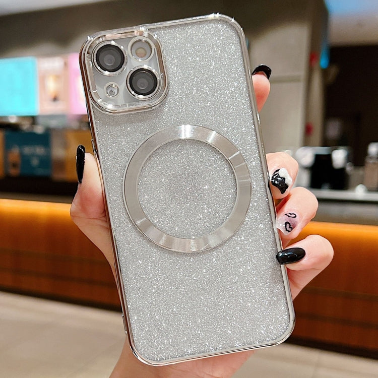 Electroplating Pure Color Glitter Powder MagSafe Phone Case, For iPhone 14, For iPhone 14 Pro, For iPhone 14 Pro Max