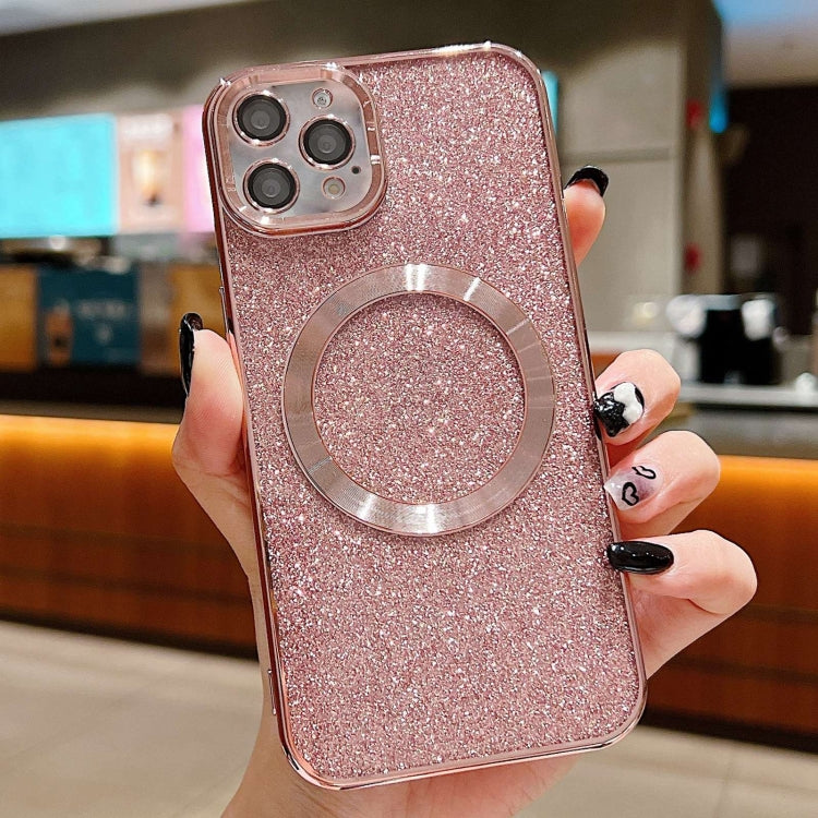 Electroplating Pure Color Glitter Powder MagSafe Phone Case, For iPhone 14, For iPhone 14 Pro, For iPhone 14 Pro Max