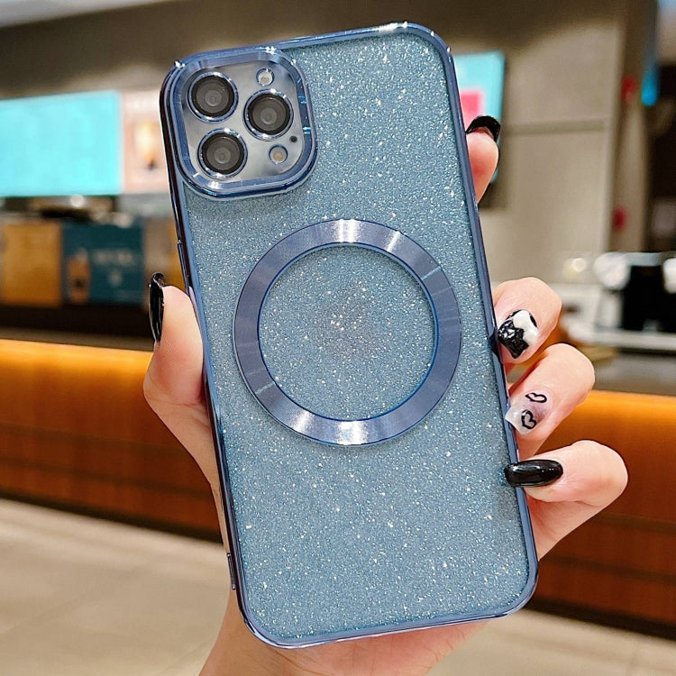 Electroplating Pure Color Glitter Powder MagSafe Phone Case, For iPhone 14, For iPhone 14 Pro, For iPhone 14 Pro Max