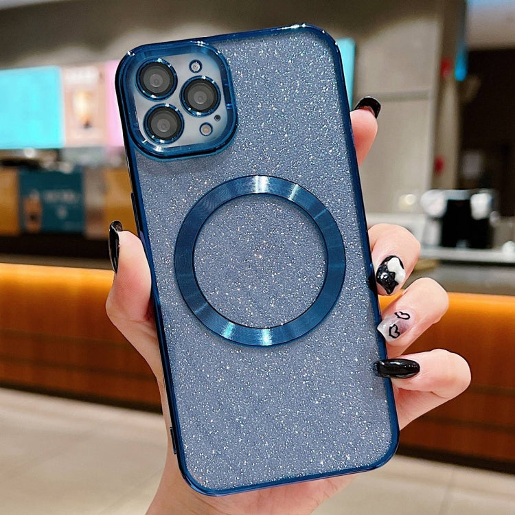 Electroplating Pure Color Glitter Powder MagSafe Phone Case, For iPhone 16, For iPhone 15 Pro Max, For iPhone 15 Pro