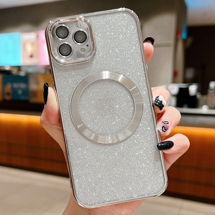 Electroplating Pure Color Glitter Powder MagSafe Phone Case, For iPhone 16, For iPhone 15 Pro Max, For iPhone 15 Pro