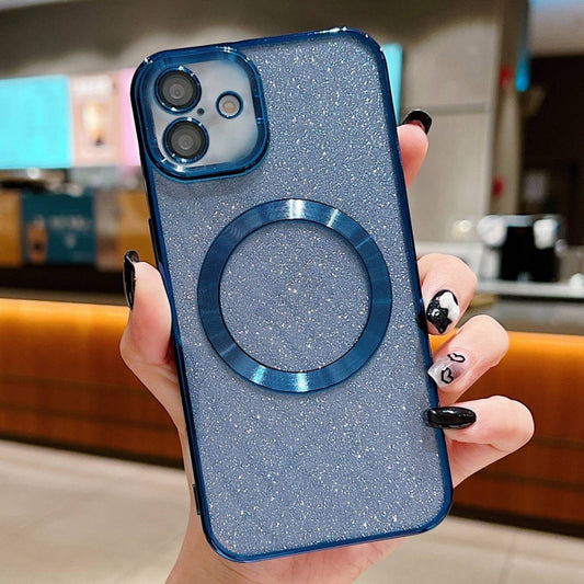 Electroplating Pure Color Glitter Powder MagSafe Phone Case, For iPhone 16, For iPhone 15 Pro Max, For iPhone 15 Pro