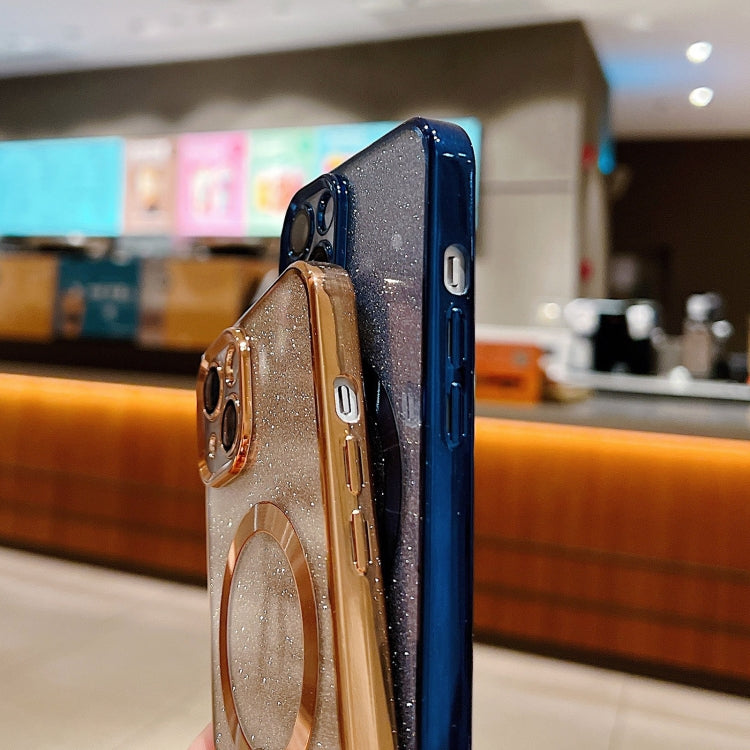 Electroplating Pure Color Glitter Powder MagSafe Phone Case, For iPhone 16 Pro Max, For iPhone 16 Pro, For iPhone 16 Plus