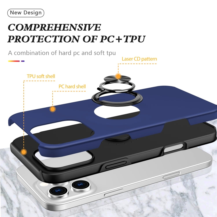 PC + TPU Magnetic Phone Case with Invisible Ring Holder, For iPhone 16 Pro Max, For iPhone 16 Pro, For iPhone 16 Plus