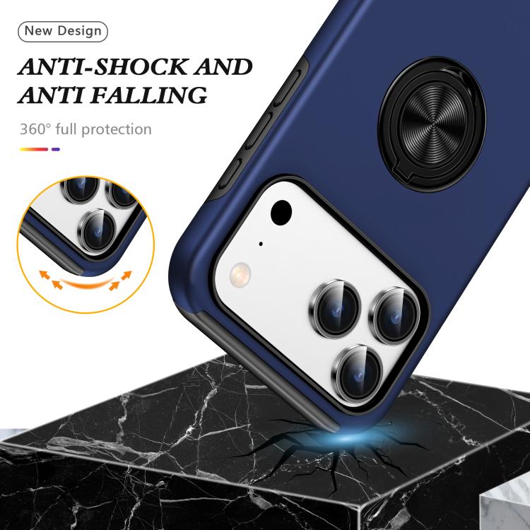 PC + TPU Magnetic Phone Case with Invisible Ring Holder, For iPhone Air, For iPhone 16 Pro Max, For iPhone 16 Pro