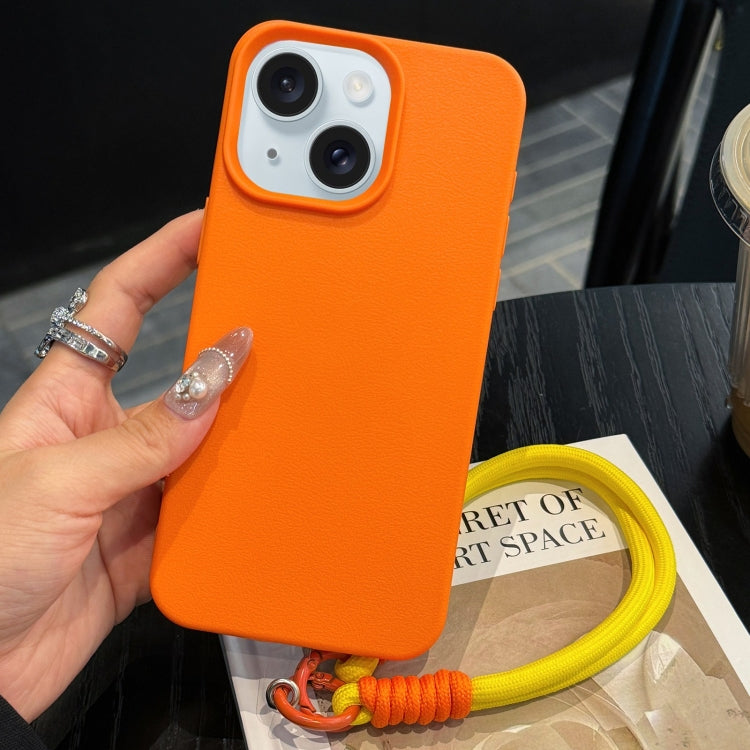 Leather Texture TPU Full Coverage Phone Case with Lanyard, For iPhone 16 Pro Max, For iPhone 16 Pro, For iPhone 16 Plus, For iPhone 16, For iPhone 15 Pro Max, For iPhone 15 Pro, For iPhone 15 Plus