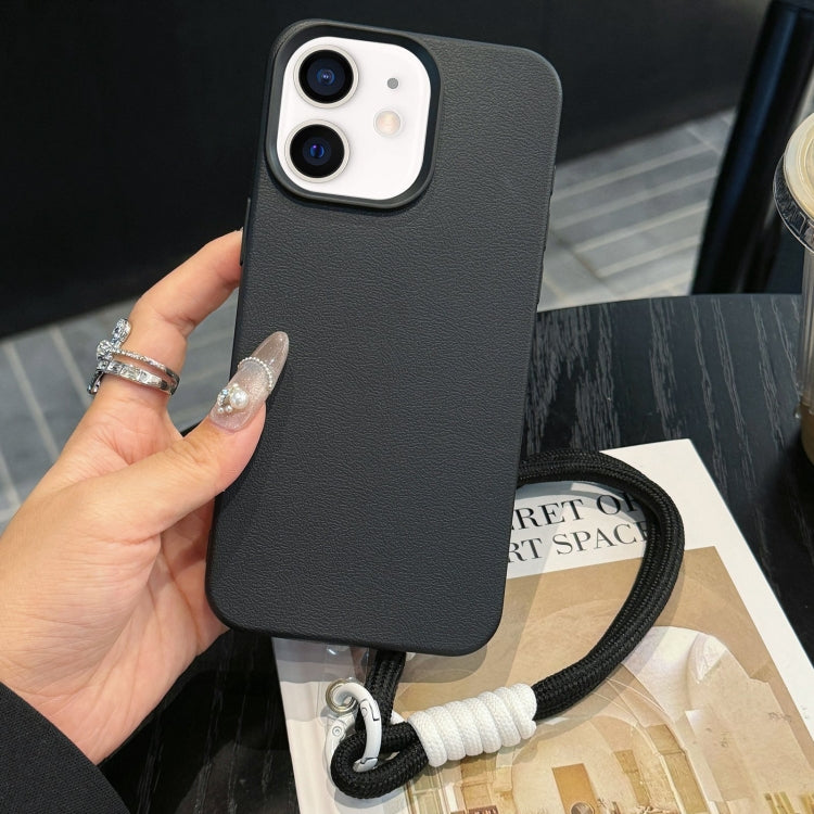 Leather Texture TPU Full Coverage Phone Case with Lanyard, For iPhone 12, For iPhone 12 Pro Max, For iPhone 12 Pro, For iPhone 11 Pro Max