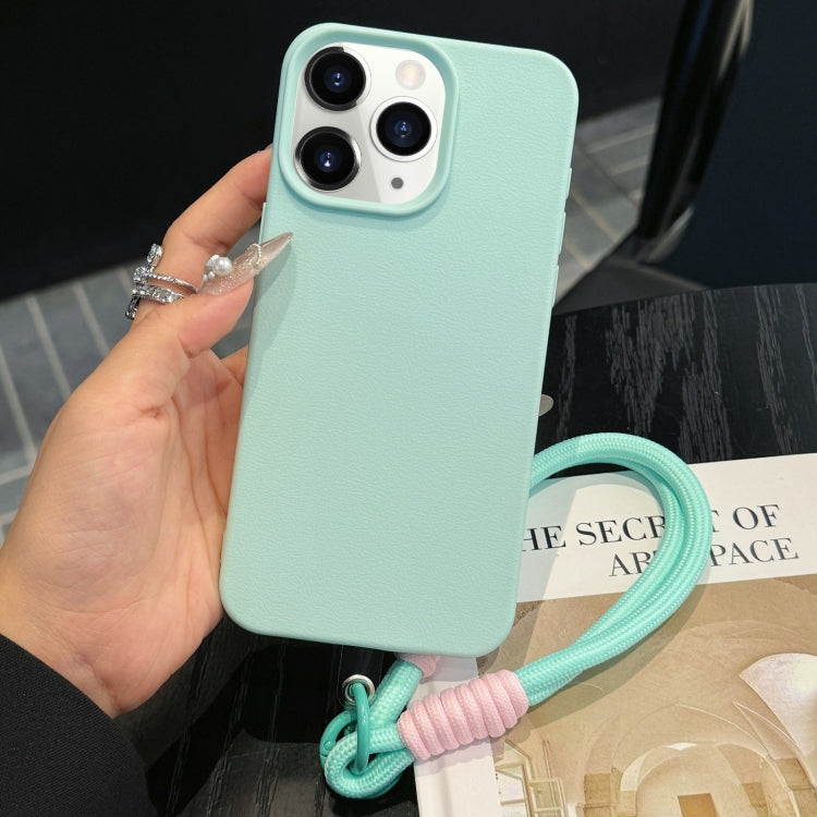 Leather Texture TPU Full Coverage Phone Case with Lanyard, For iPhone 12, For iPhone 12 Pro Max, For iPhone 12 Pro, For iPhone 11 Pro Max