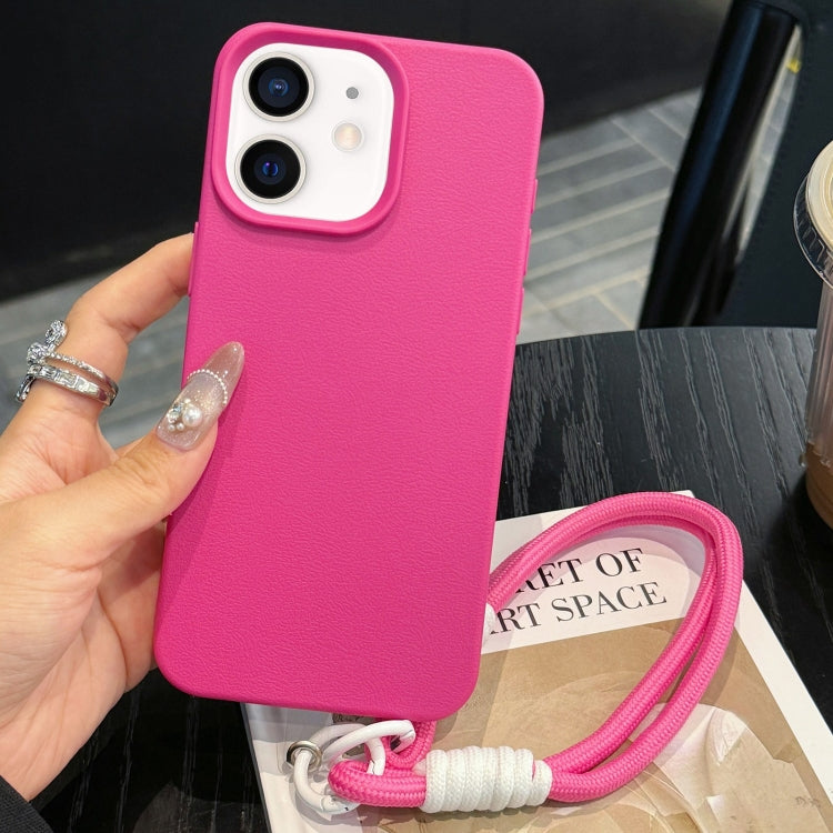Leather Texture TPU Full Coverage Phone Case with Lanyard, For iPhone 11, For iPhone 11 Pro, For iPhone X / XS, For iPhone XR