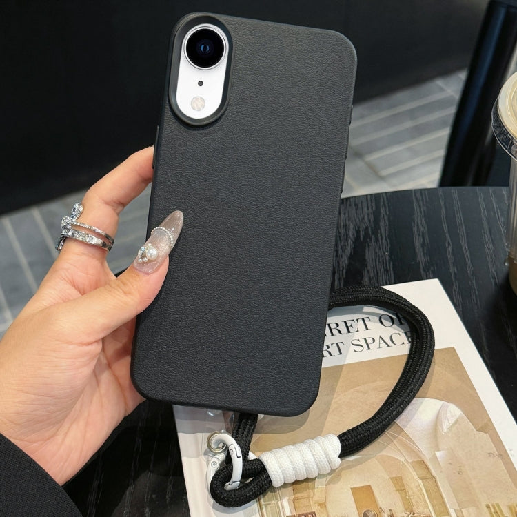 Leather Texture TPU Full Coverage Phone Case with Lanyard, For iPhone 11, For iPhone 11 Pro, For iPhone X / XS, For iPhone XR