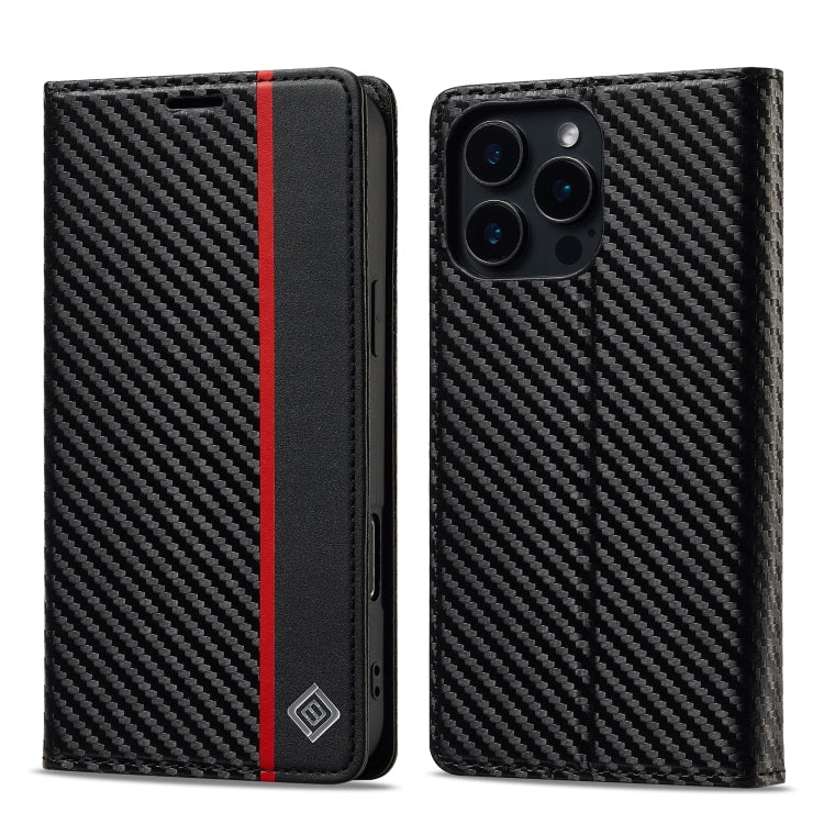LC.IMEEKE Carbon Fiber Leather Phone Case, For iPhone 17 Pro Max, For iPhone 17 Pro, For iPhone 17, For iPhone 17 Air, For iPhone 16e, For iPhone 16 Pro Max, For iPhone 16 Pro, For iPhone 16 Plus, For iPhone 16