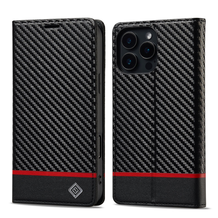 LC.IMEEKE Carbon Fiber Leather Phone Case, For iPhone 17 Pro Max, For iPhone 17 Pro, For iPhone 17, For iPhone 17 Air, For iPhone 16e, For iPhone 16 Pro Max, For iPhone 16 Pro, For iPhone 16 Plus, For iPhone 16