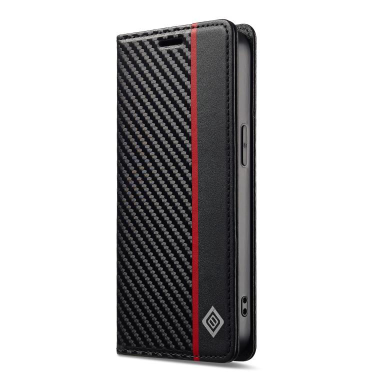 LC.IMEEKE Carbon Fiber Leather Phone Case, For iPhone 17 Pro Max, For iPhone 17 Pro, For iPhone 17, For iPhone 17 Air, For iPhone 16e, For iPhone 16 Pro Max, For iPhone 16 Pro, For iPhone 16 Plus, For iPhone 16