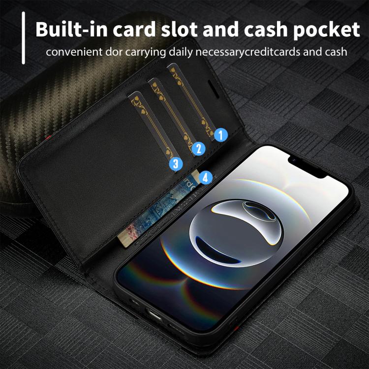 LC.IMEEKE Carbon Fiber Leather Phone Case, For iPhone 17 Pro Max, For iPhone 17 Pro, For iPhone 17, For iPhone 17 Air, For iPhone 16e, For iPhone 16 Pro Max, For iPhone 16 Pro, For iPhone 16 Plus, For iPhone 16