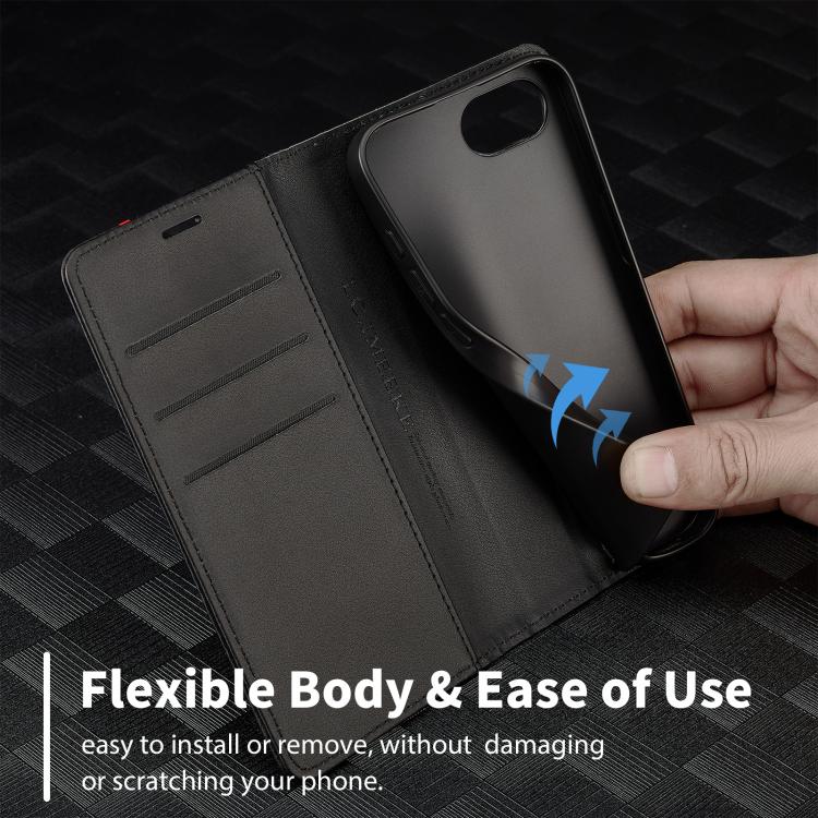 LC.IMEEKE Carbon Fiber Leather Phone Case, For iPhone 17 Pro Max, For iPhone 17 Pro, For iPhone 17, For iPhone 17 Air, For iPhone 16e, For iPhone 16 Pro Max, For iPhone 16 Pro, For iPhone 16 Plus, For iPhone 16