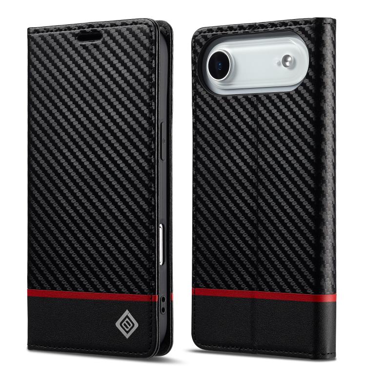LC.IMEEKE Carbon Fiber Leather Phone Case, For iPhone 17 Pro Max, For iPhone 17 Pro, For iPhone 17, For iPhone 17 Air, For iPhone 16e, For iPhone 16 Pro Max, For iPhone 16 Pro, For iPhone 16 Plus, For iPhone 16