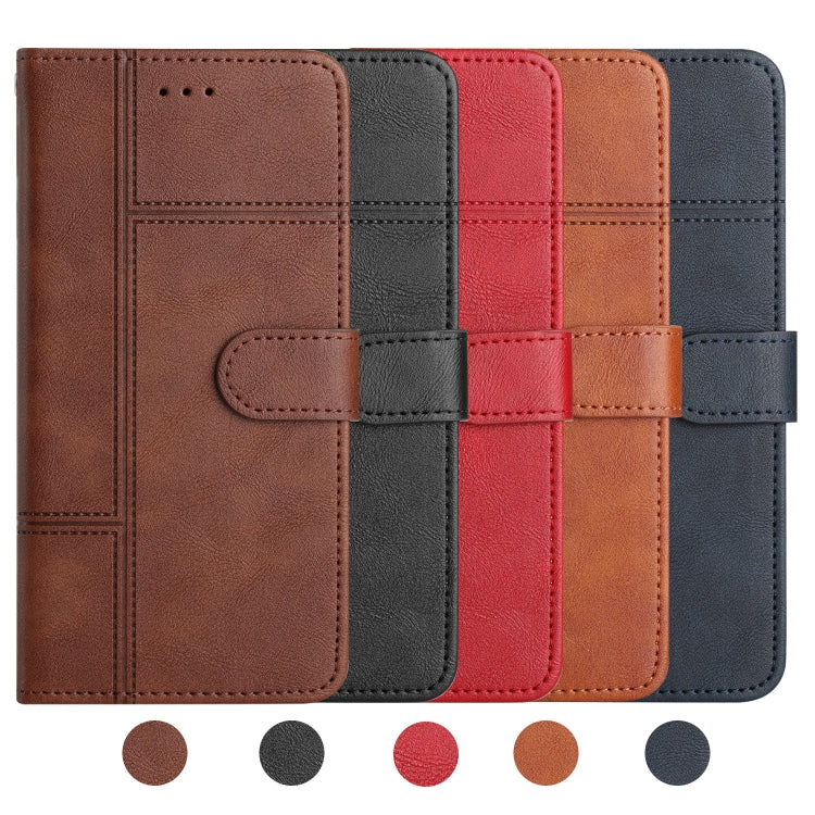 Cowhide Texture Stitching Leather Phone Case, For iPhone 16 Pro Max, For iPhone 16 Pro, For iPhone 16 Plus, For iPhone 16