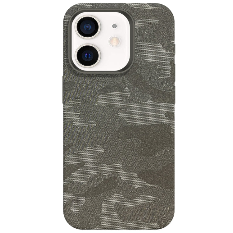 Camouflage Ice Feel Texture MagSafe PU Hybrid PC Phone Case, For iPhone 13, For iPhone 12